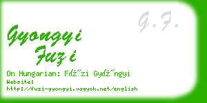 gyongyi fuzi business card